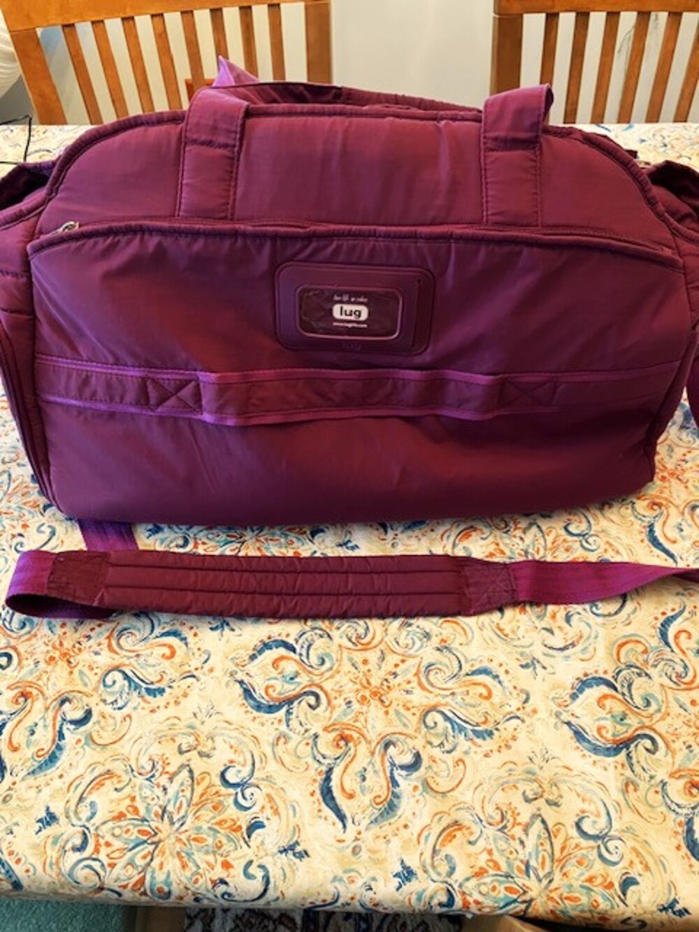 Roomy Lug Purple Overnight Bag -- Fair Condition - Picture 2 of 10